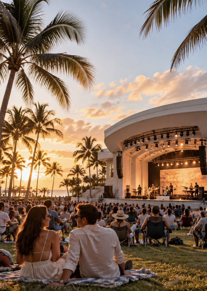 Show de música ao ar livre no North Beach Bandshell