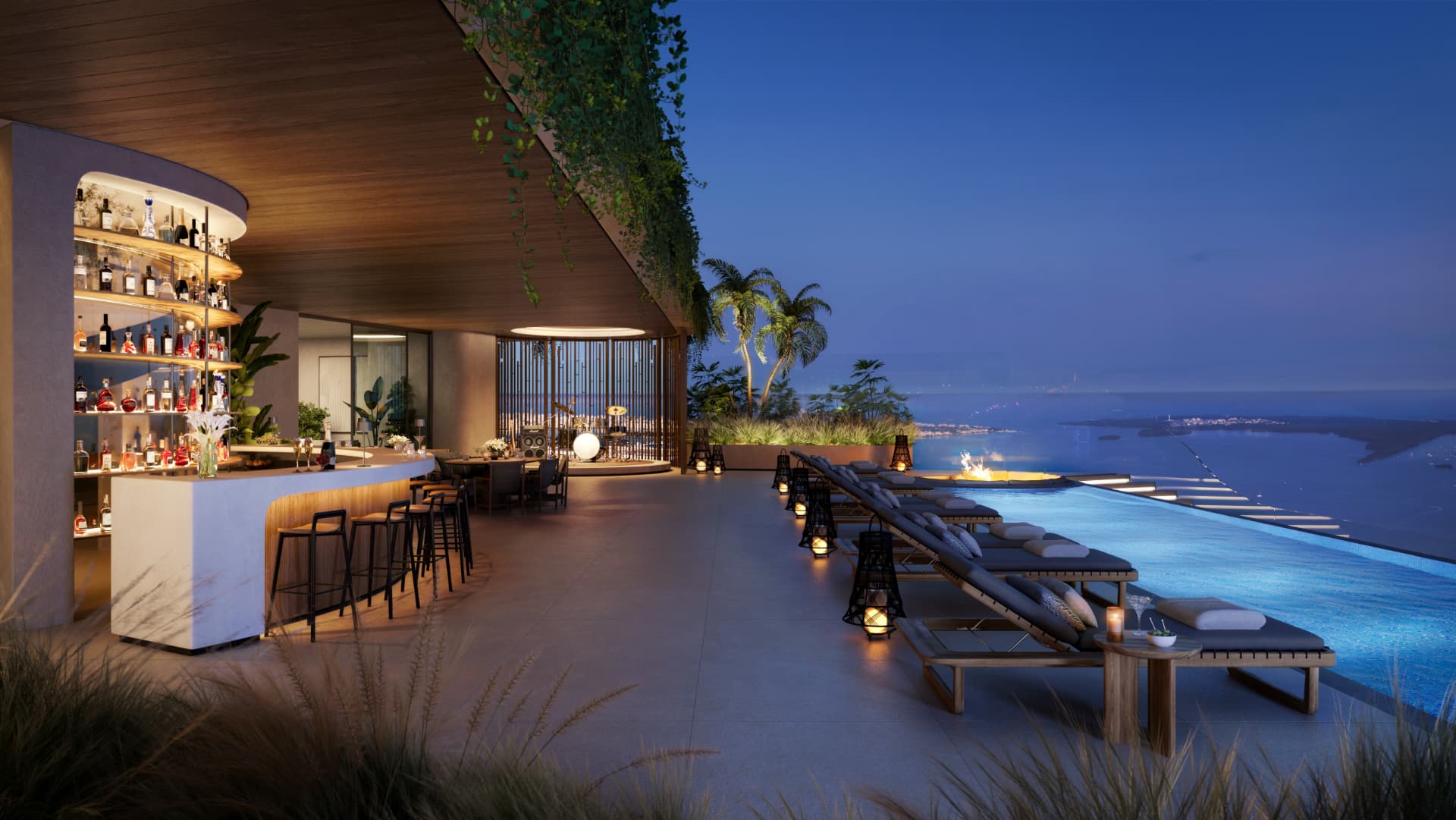 Vento: rooftop com bar, piscina e vista para a baía no ORA by Casa Tua